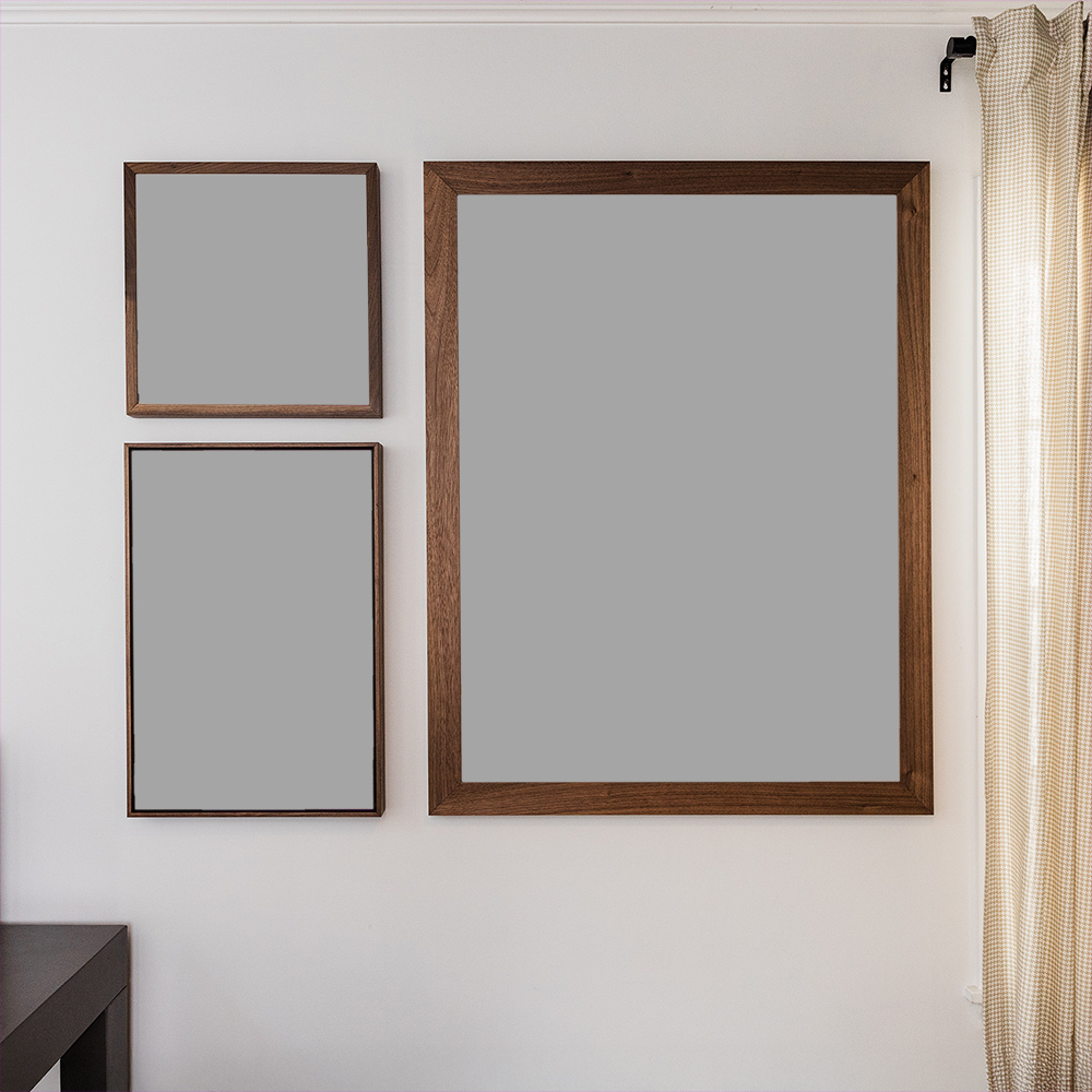 25 CSP Frames House Shoot Large Framed Trio Walnut Frames preview