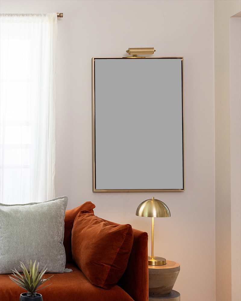 WHCC 2025 CSP Frames House Shoot 24x36 Satin Metal Brass Float Frame styled in a room preview